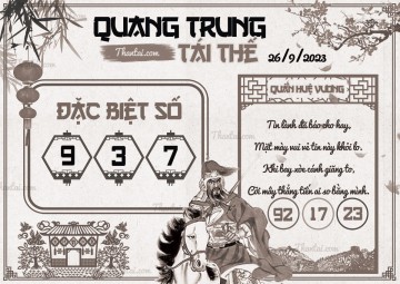 QUANG TRUNG TÁI THẾ 26/09/2023