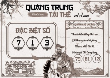 QUANG TRUNG TÁI THẾ 27/09/2023