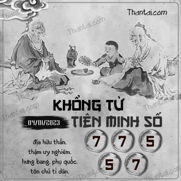 KHỔNG TỬ TIÊN MINH SỐ 04/01/2023