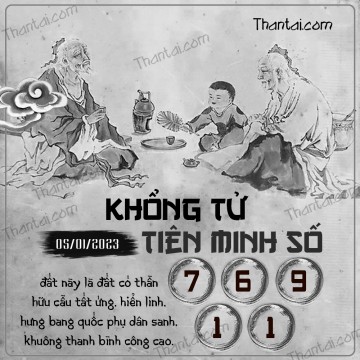 KHỔNG TỬ TIÊN MINH SỐ 05/01/2023