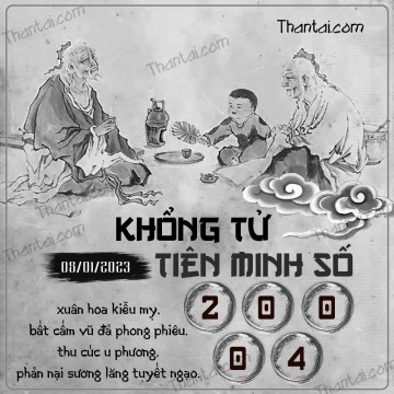 KHỔNG TỬ TIÊN MINH SỐ 08/01/2023