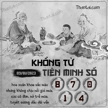 KHỔNG TỬ TIÊN MINH SỐ 09/01/2023