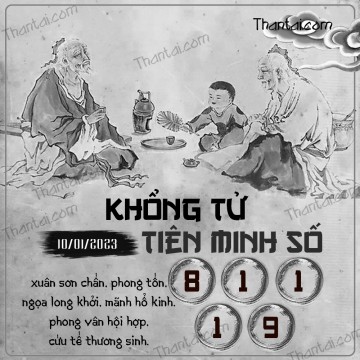 KHỔNG TỬ TIÊN MINH SỐ 10/01/2023