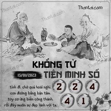 KHỔNG TỬ TIÊN MINH SỐ 15/01/2023