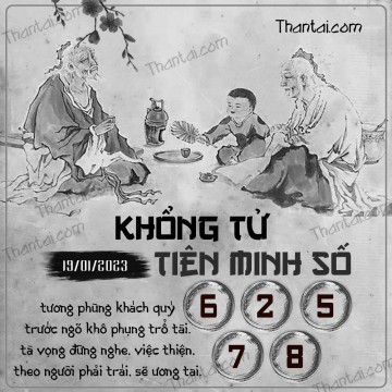 KHỔNG TỬ TIÊN MINH SỐ 19/01/2023