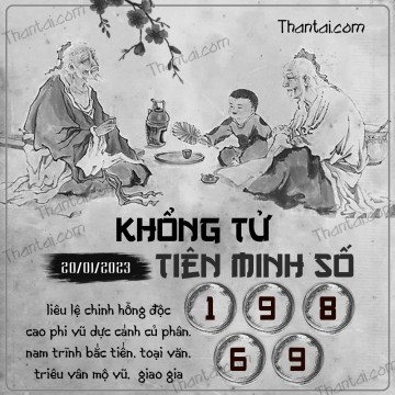 KHỔNG TỬ TIÊN MINH SỐ 20/01/2023