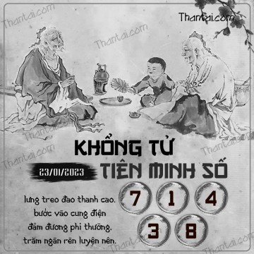 KHỔNG TỬ TIÊN MINH SỐ 23/01/2023