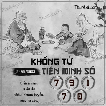 KHỔNG TỬ TIÊN MINH SỐ 24/01/2023