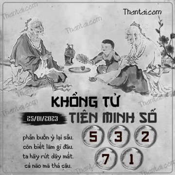 KHỔNG TỬ TIÊN MINH SỐ 25/01/2023