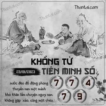 KHỔNG TỬ TIÊN MINH SỐ 29/01/2023