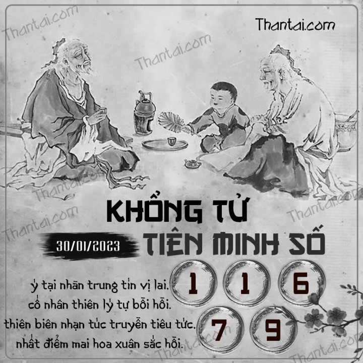 KHỔNG TỬ TIÊN MINH SỐ 15/01/2023
