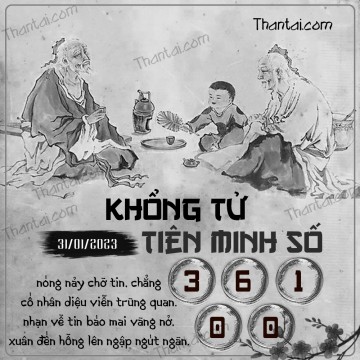 KHỔNG TỬ TIÊN MINH SỐ 31/01/2023