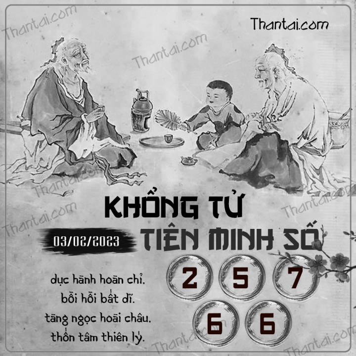 KHỔNG TỬ TIÊN MINH SỐ 19/01/2023