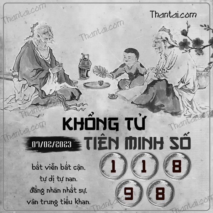 KHỔNG TỬ TIÊN MINH SỐ 23/01/2023