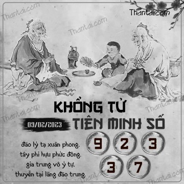 KHỔNG TỬ TIÊN MINH SỐ 09/02/2023