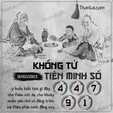 KHỔNG TỬ TIÊN MINH SỐ 18/02/2023