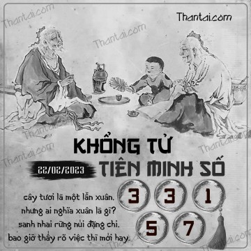 KHỔNG TỬ TIÊN MINH SỐ 22/02/2023