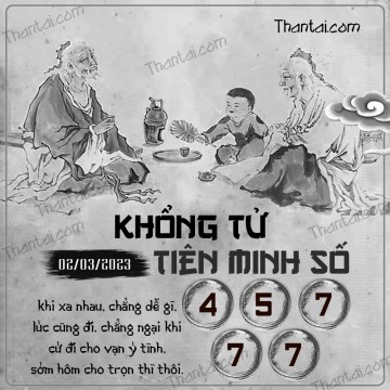 KHỔNG TỬ TIÊN MINH SỐ 02/03/2023