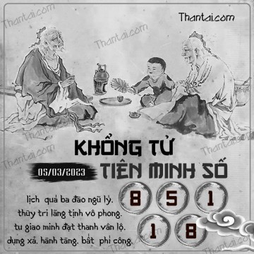 KHỔNG TỬ TIÊN MINH SỐ 05/03/2023