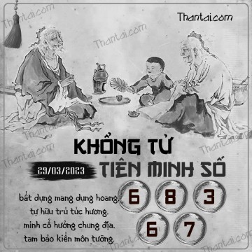 KHỔNG TỬ TIÊN MINH SỐ 29/03/2023