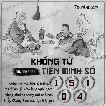 KHỔNG TỬ TIÊN MINH SỐ 30/03/2023