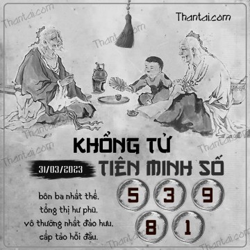 KHỔNG TỬ TIÊN MINH SỐ 31/03/2023