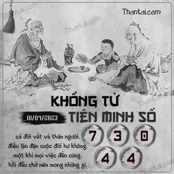 KHỔNG TỬ TIÊN MINH SỐ 01/04/2023