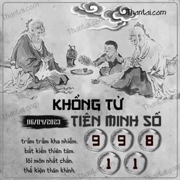 KHỔNG TỬ TIÊN MINH SỐ 06/04/2023