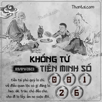 KHỔNG TỬ TIÊN MINH SỐ 09/04/2023