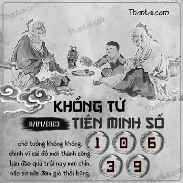 KHỔNG TỬ TIÊN MINH SỐ 11/04/2023