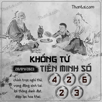 KHỔNG TỬ TIÊN MINH SỐ 20/04/2023