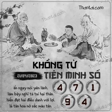 KHỔNG TỬ TIÊN MINH SỐ 21/04/2023