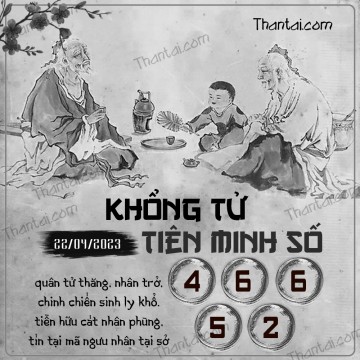 KHỔNG TỬ TIÊN MINH SỐ 22/04/2023