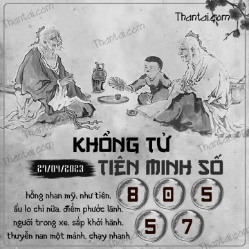 KHỔNG TỬ TIÊN MINH SỐ 27/04/2023