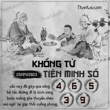 KHỔNG TỬ TIÊN MINH SỐ 29/04/2023