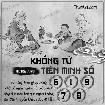 KHỔNG TỬ TIÊN MINH SỐ 01/05/2023