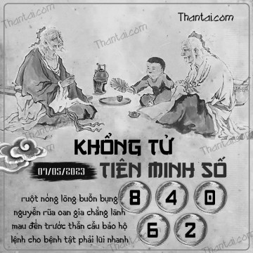 KHỔNG TỬ TIÊN MINH SỐ 07/05/2023