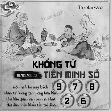 KHỔNG TỬ TIÊN MINH SỐ 10/05/2023