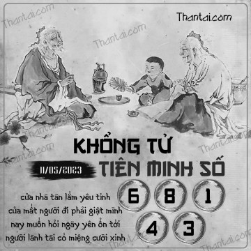 KHỔNG TỬ TIÊN MINH SỐ 11/05/2023