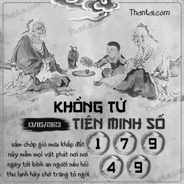 KHỔNG TỬ TIÊN MINH SỐ 13/05/2023