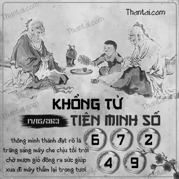 KHỔNG TỬ TIÊN MINH SỐ 17/05/2023