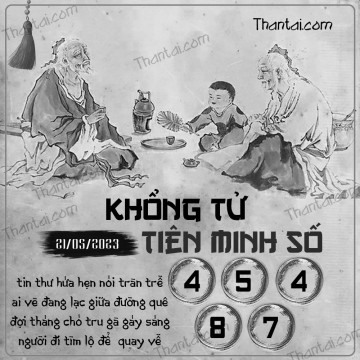 KHỔNG TỬ TIÊN MINH SỐ 21/05/2023