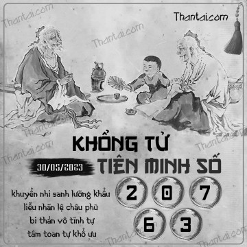 KHỔNG TỬ TIÊN MINH SỐ 30/05/2023