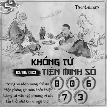 KHỔNG TỬ TIÊN MINH SỐ 03/06/2023