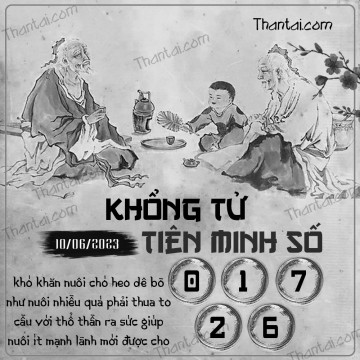 KHỔNG TỬ TIÊN MINH SỐ 10/06/2023