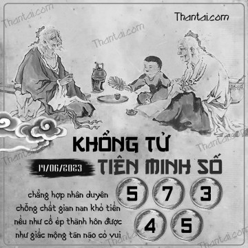 KHỔNG TỬ TIÊN MINH SỐ 14/06/2023