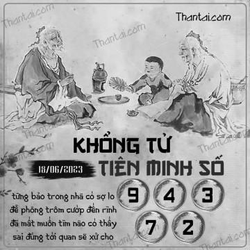 KHỔNG TỬ TIÊN MINH SỐ 18/06/2023