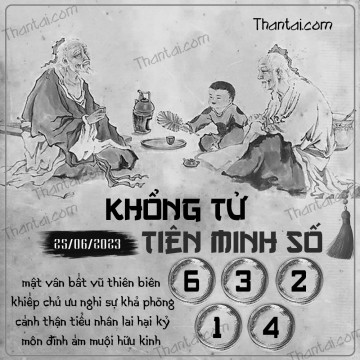 KHỔNG TỬ TIÊN MINH SỐ 25/06/2023