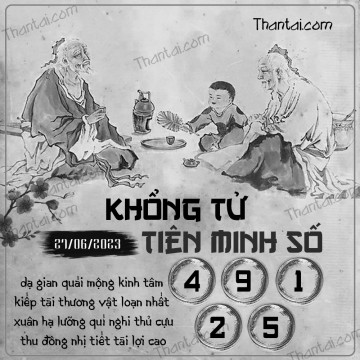 KHỔNG TỬ TIÊN MINH SỐ 27/06/2023