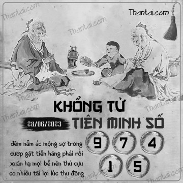 KHỔNG TỬ TIÊN MINH SỐ 28/06/2023